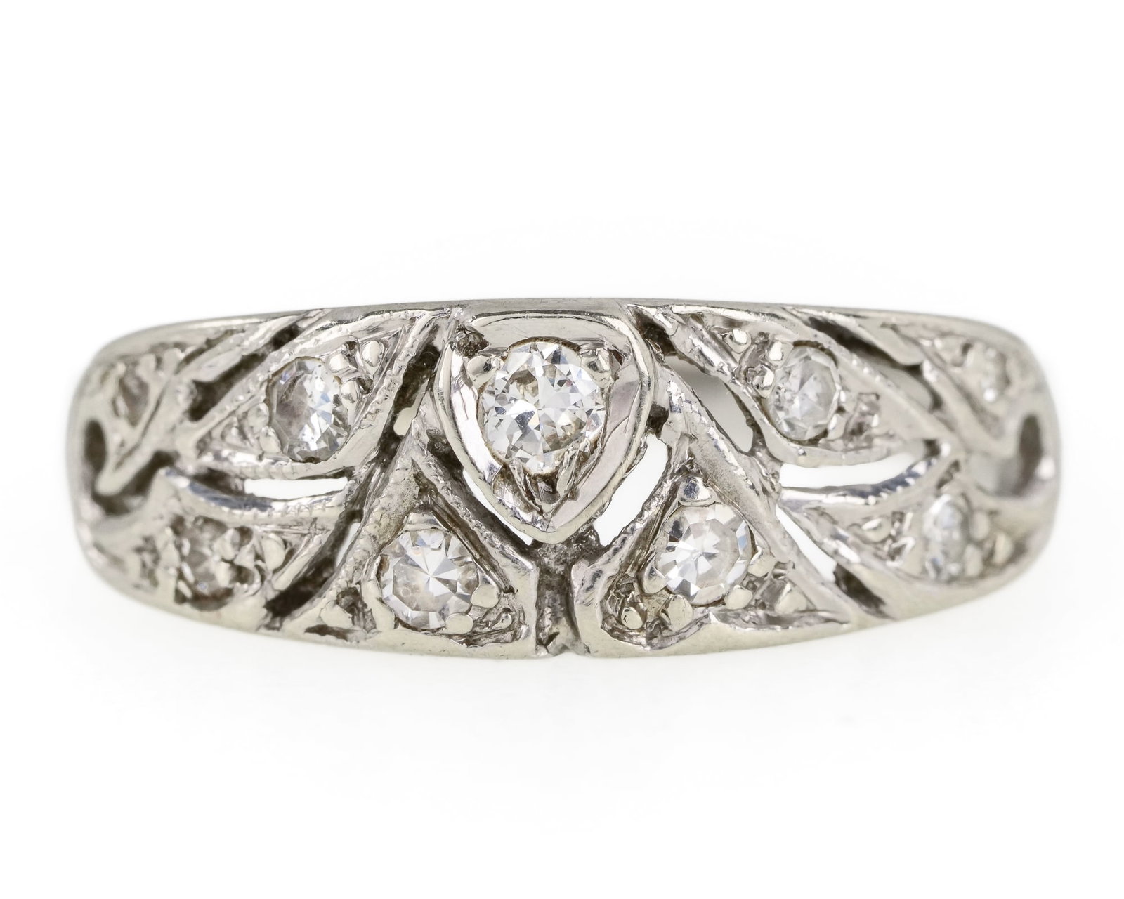 Art Deco 14k Diamond Ring - 2