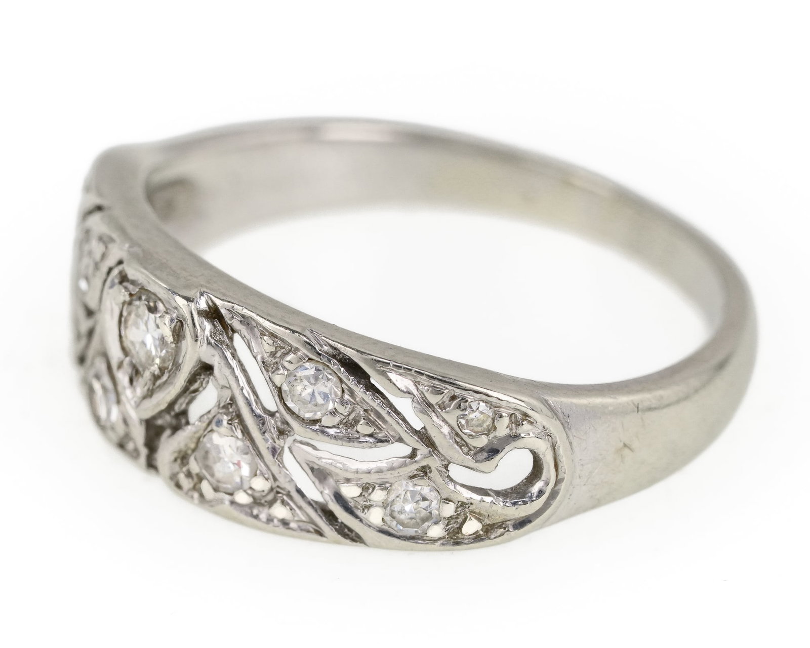 Art Deco 14k Diamond Ring - 3