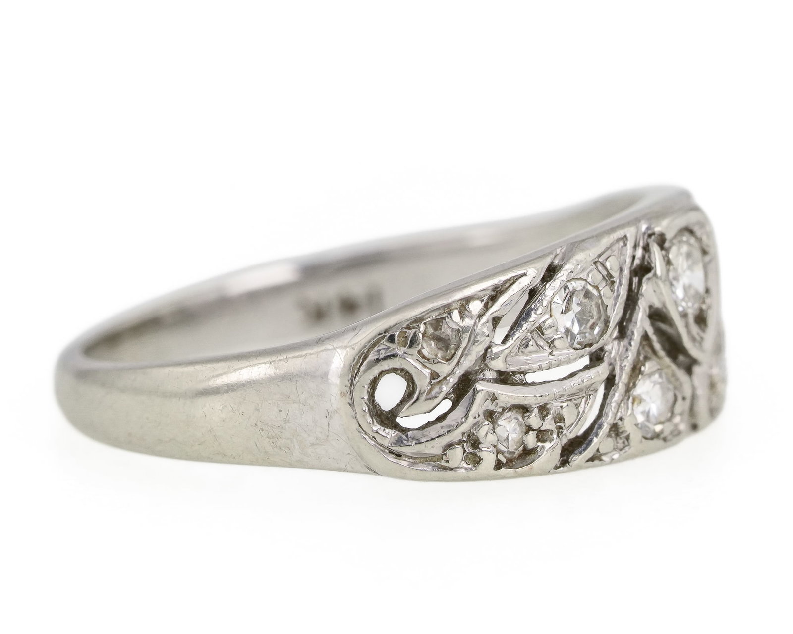 Art Deco 14k Diamond Ring - 4