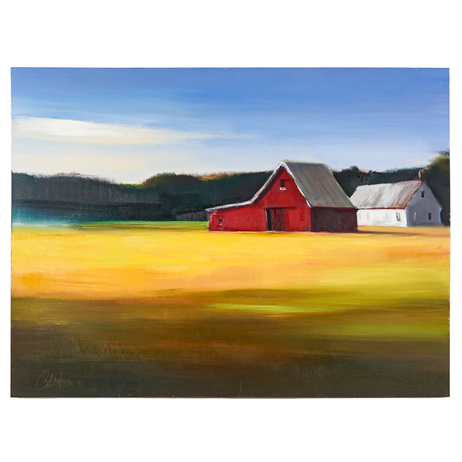 Craig Mooney (VT Contemporary) Landscape With Barn: Craig Mooney (Vermont Contemporary) Landscape with Barn oil on canvas 36 x 48" -From His Website- Mooney makes paintings of dramatic moments and heightened emotionality that are known for being
