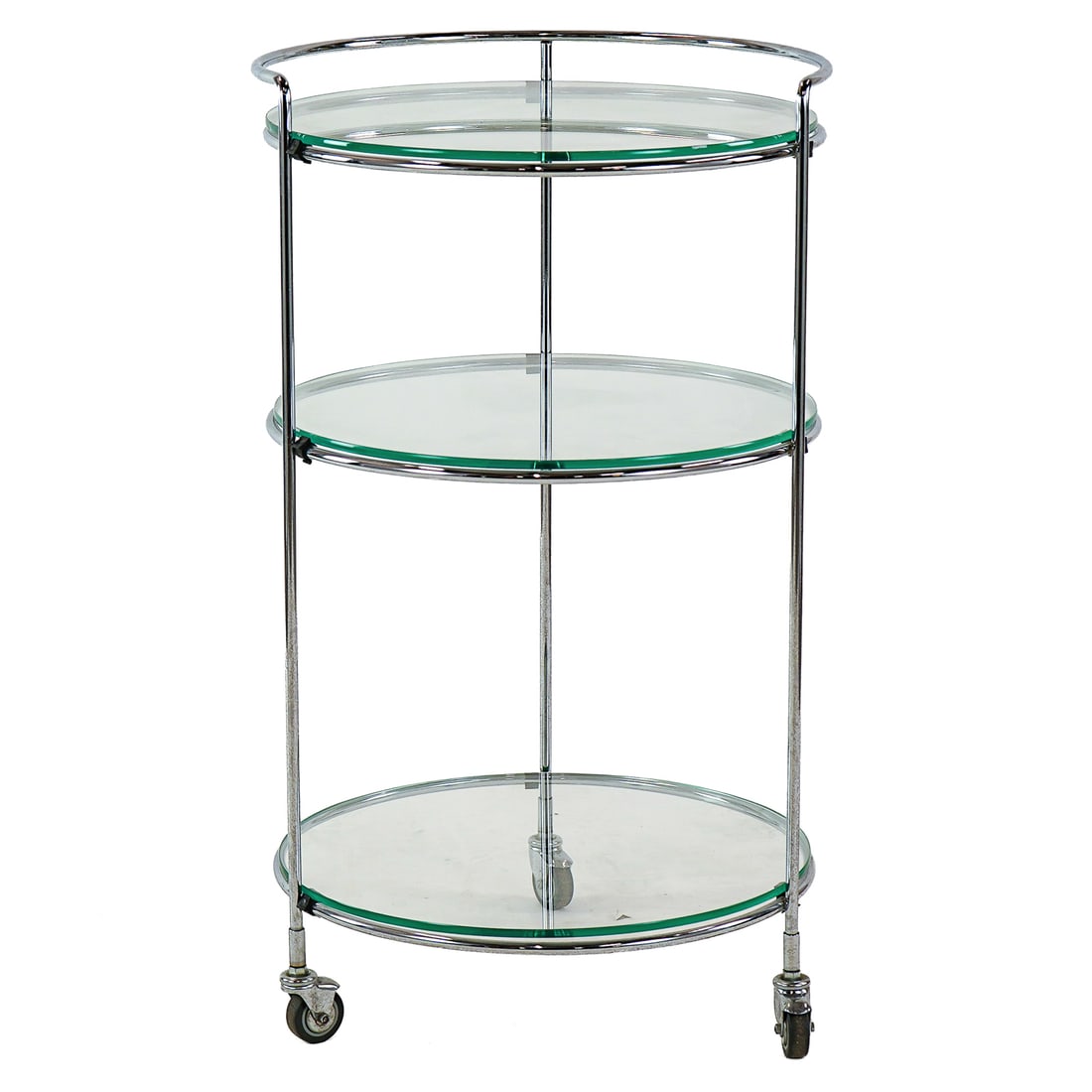Two Chrome Modern Bar Carts - 2