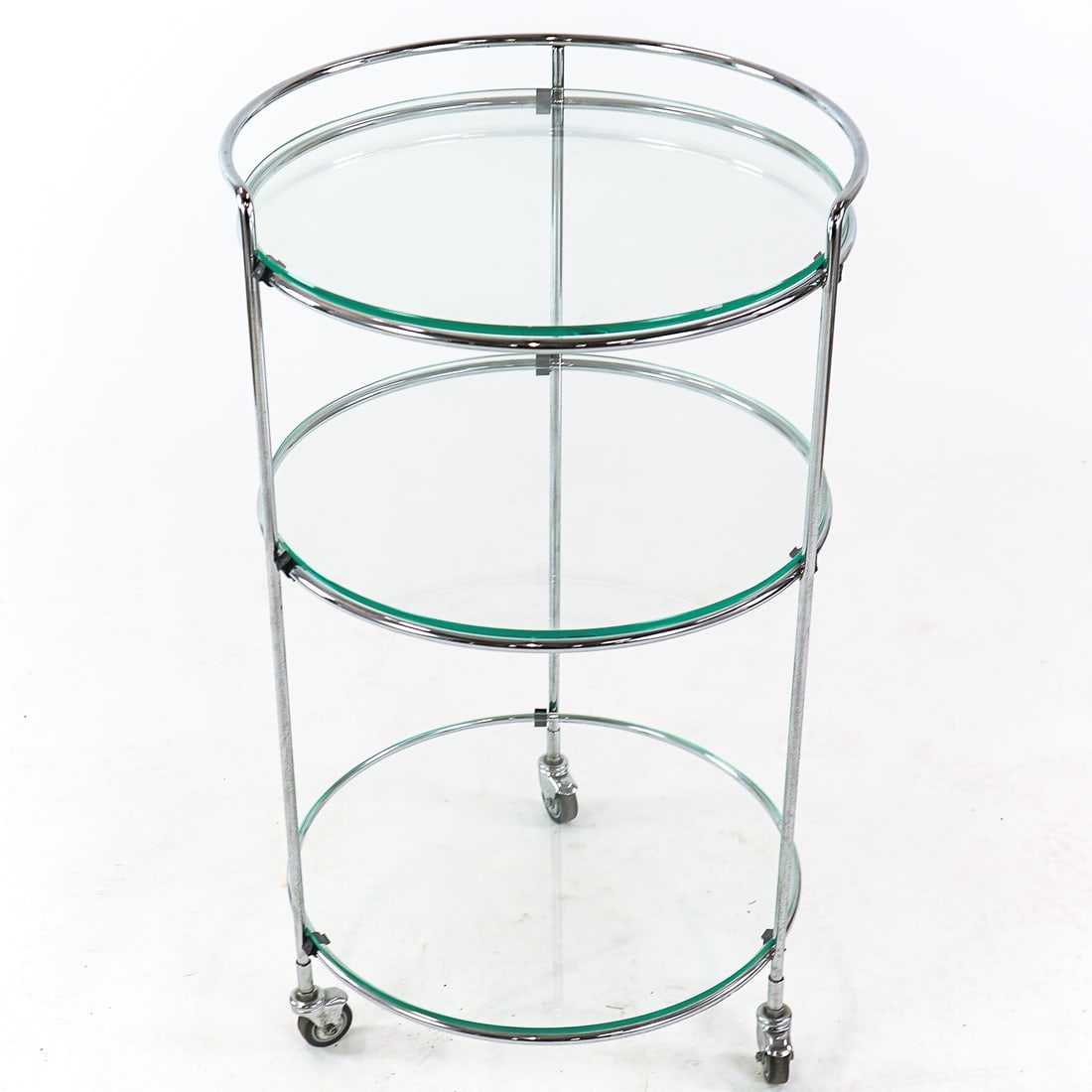Two Chrome Modern Bar Carts - 4