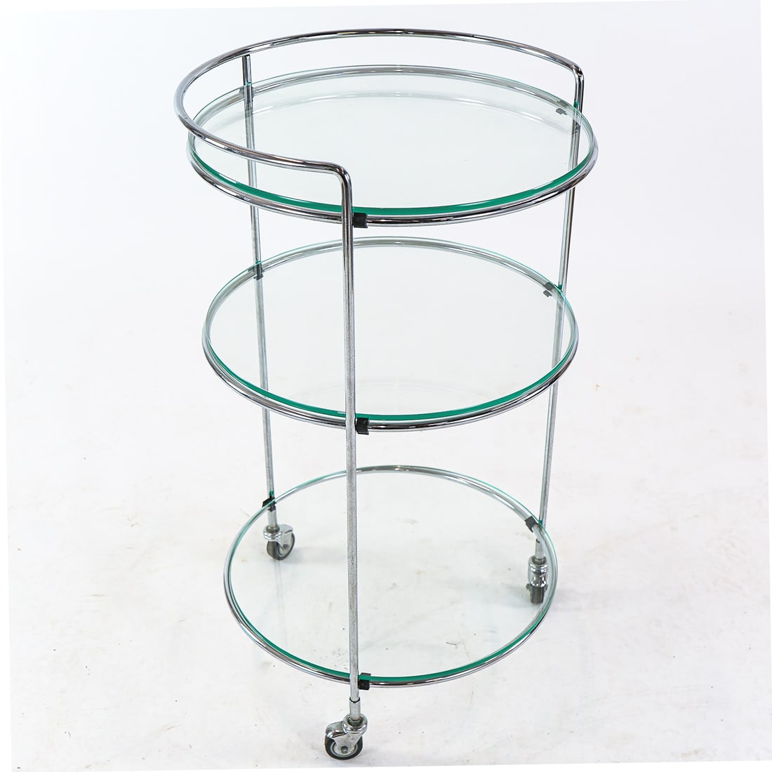 Two Chrome Modern Bar Carts - 5