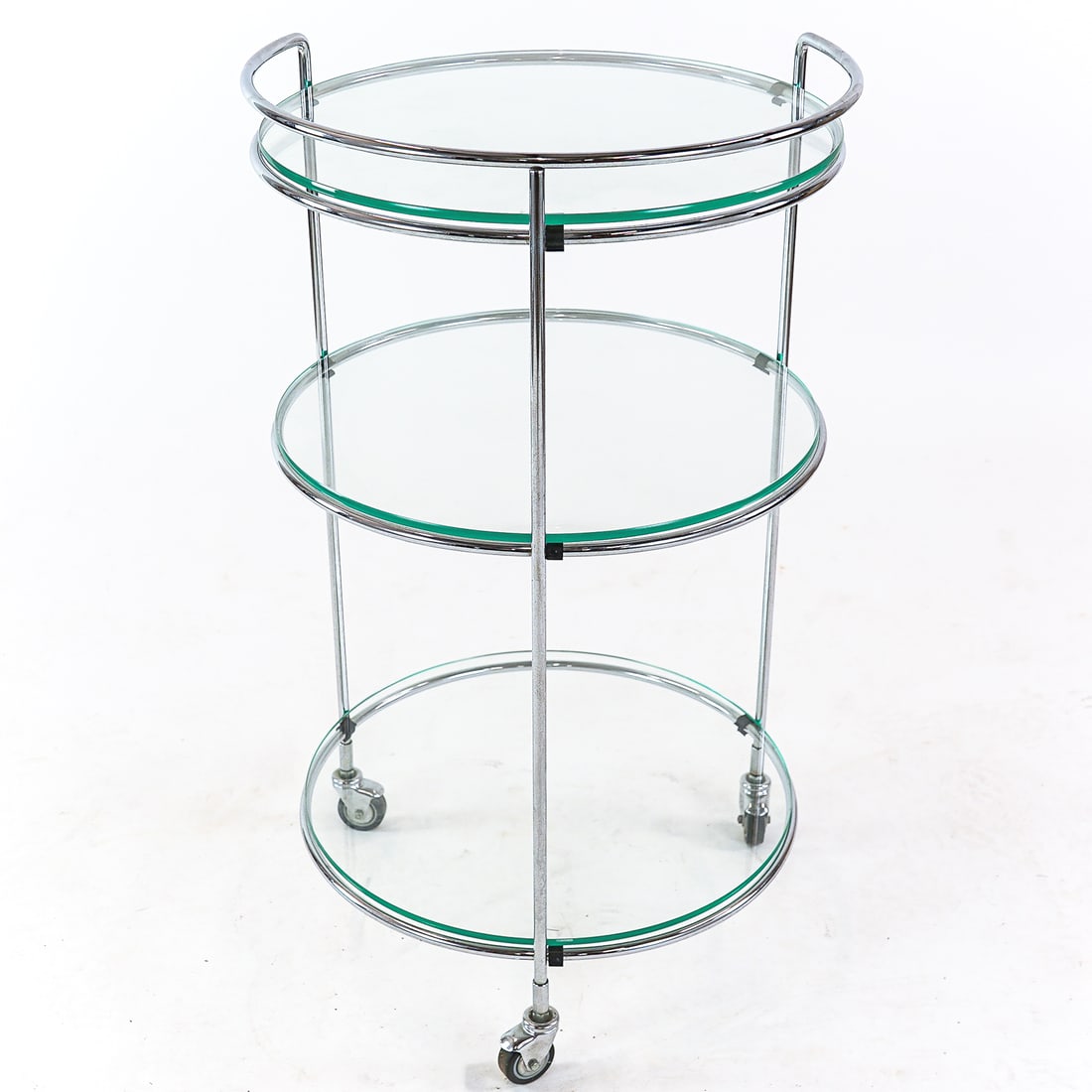 Two Chrome Modern Bar Carts - 6
