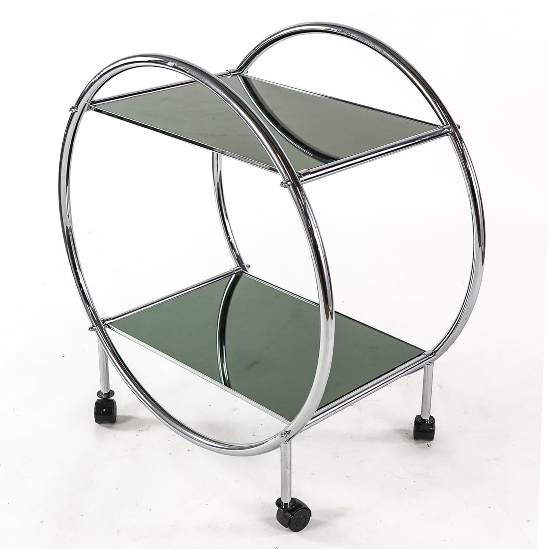 Two Chrome Modern Bar Carts - 7