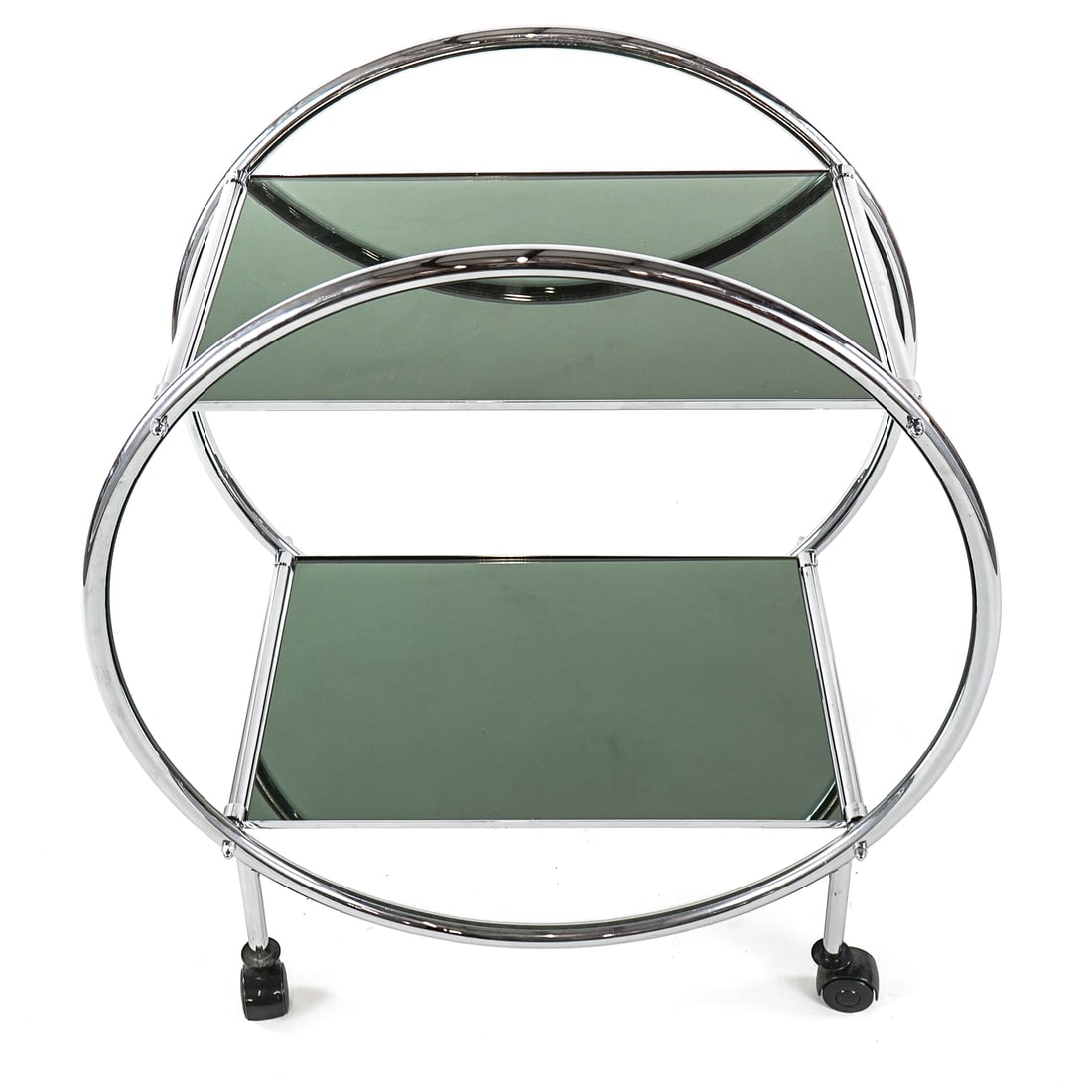 Two Chrome Modern Bar Carts - 8