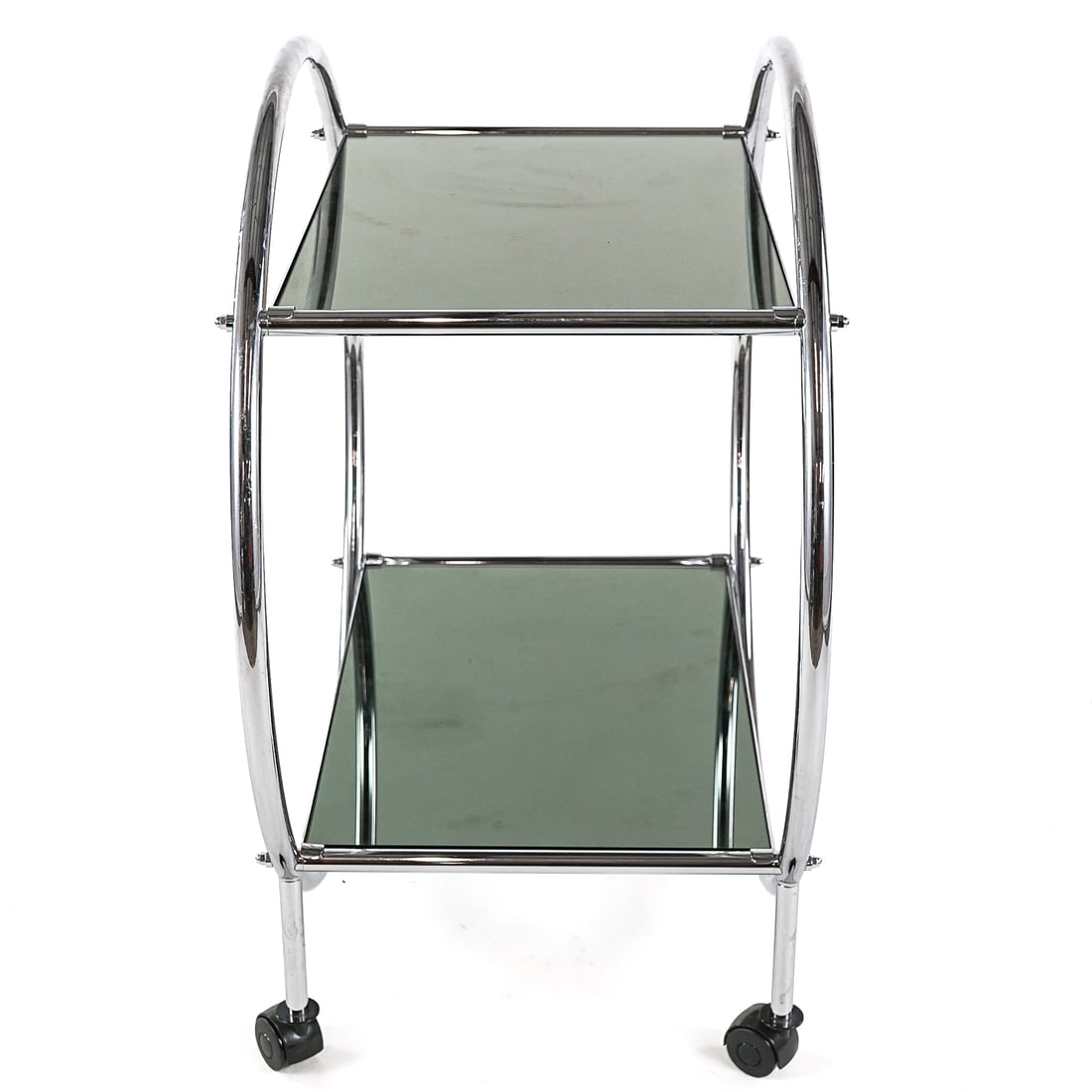 Two Chrome Modern Bar Carts - 9