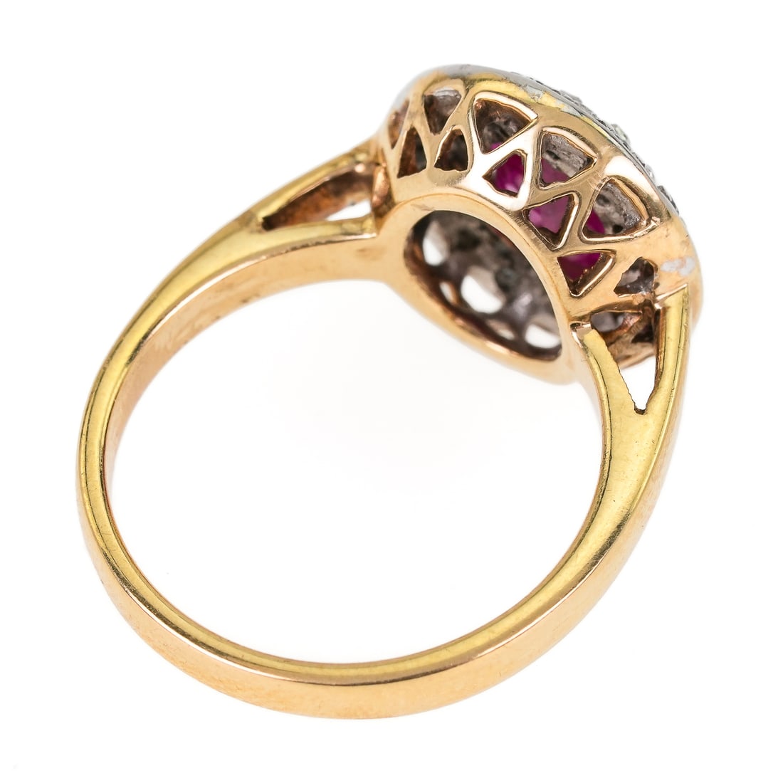 2 CT Natural Ruby & Diamond Ring - 4