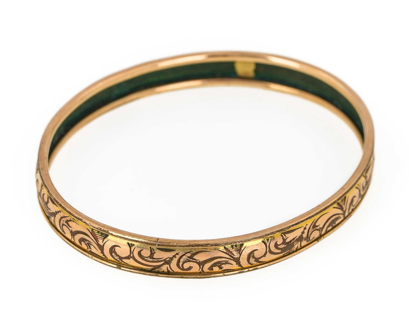 Victorian Engraved Gold Bangle - 3