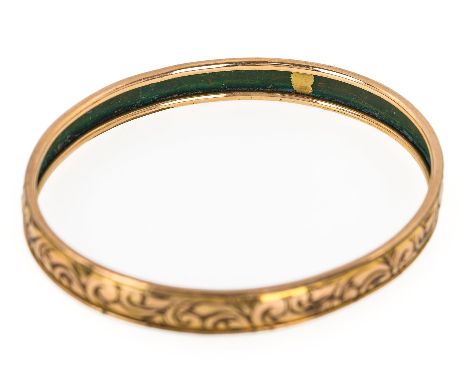 Victorian Engraved Gold Bangle - 4