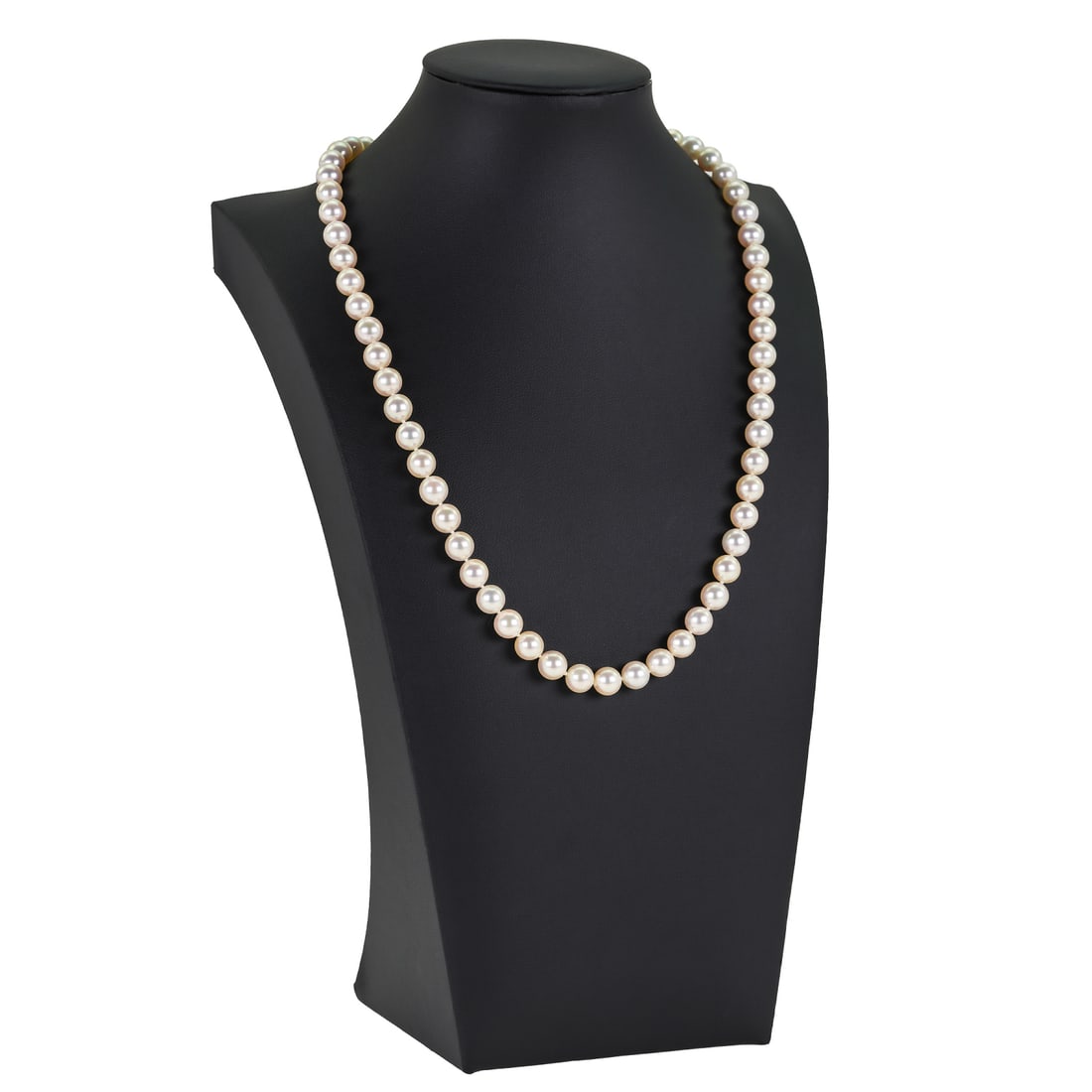 Fine 8 mm Pearl Necklace: Fine luster pearl necklace with 8 mm pearls, 14k clasp, 19" long.