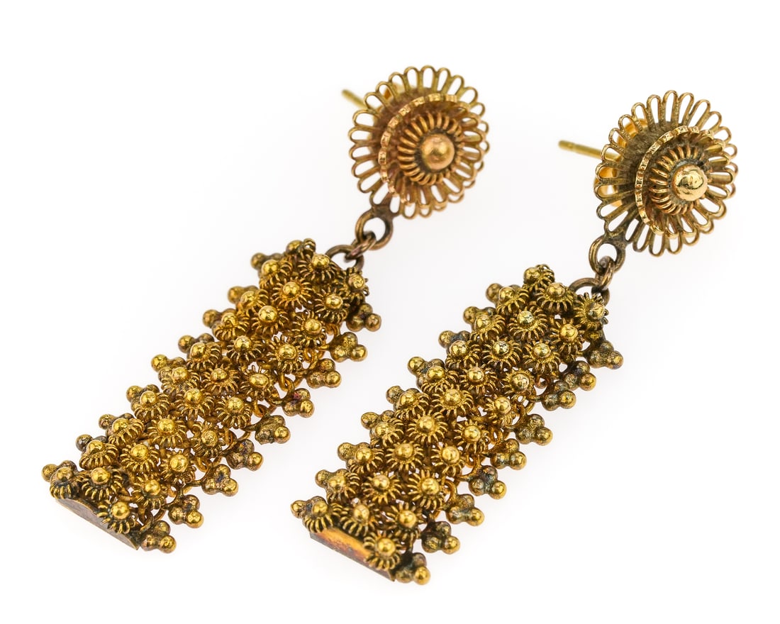 Ca. 1900 Gold Bead Edge Set - 5