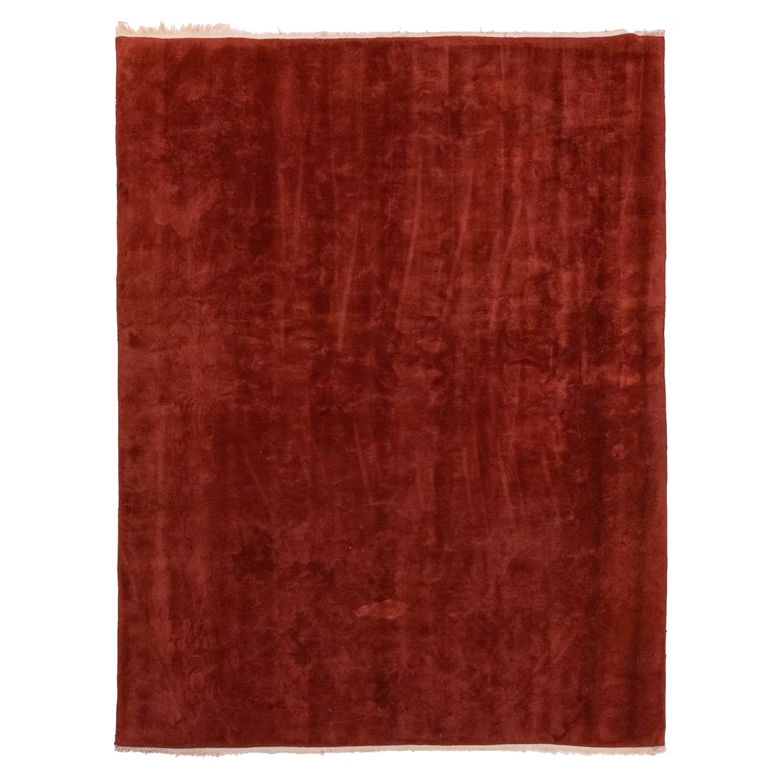 Chinese Solid Color Main Carpet: Late 20th c Chinese solid color main carpet, hand made in China, good condition, 8' 10" x 11' 7"