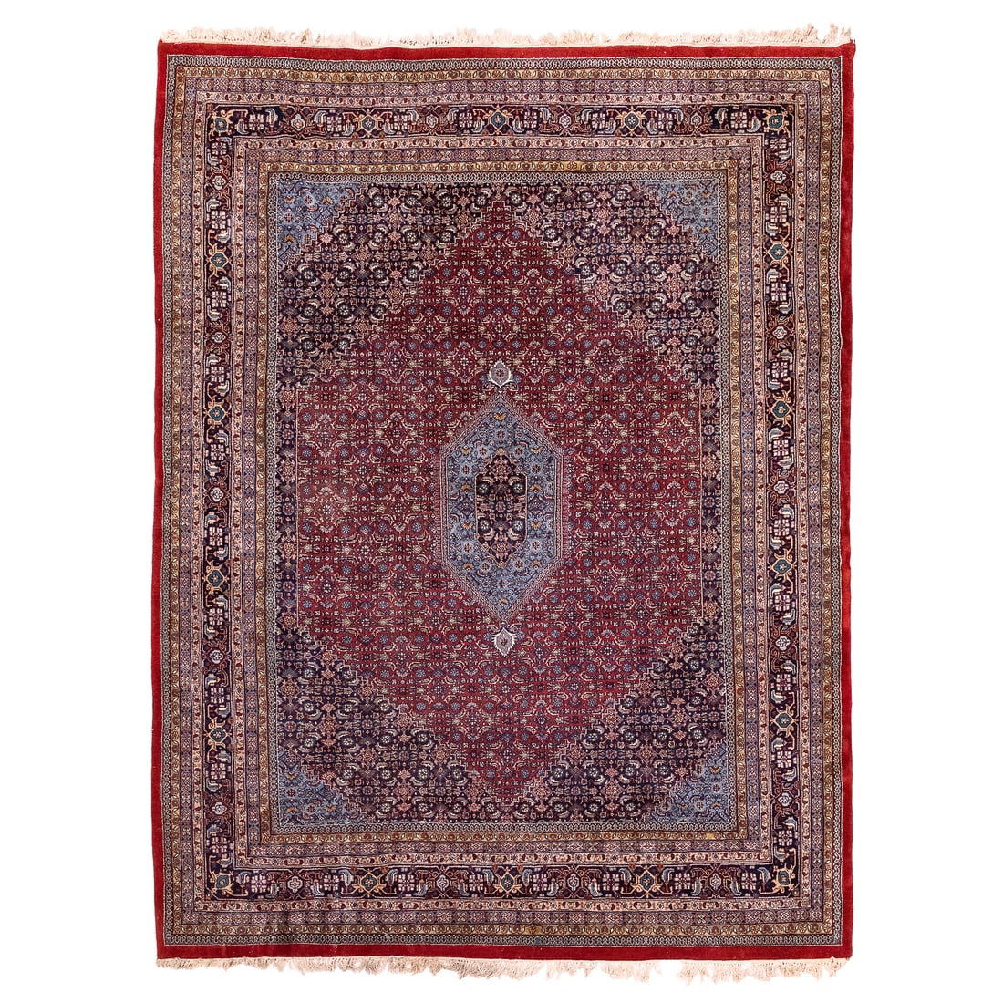 Indo-Pakistani Bidjar Main Carpet: Late 20th c Indo-Pakistani Bidjar main carpet, good condition, 9' 3" x 12'