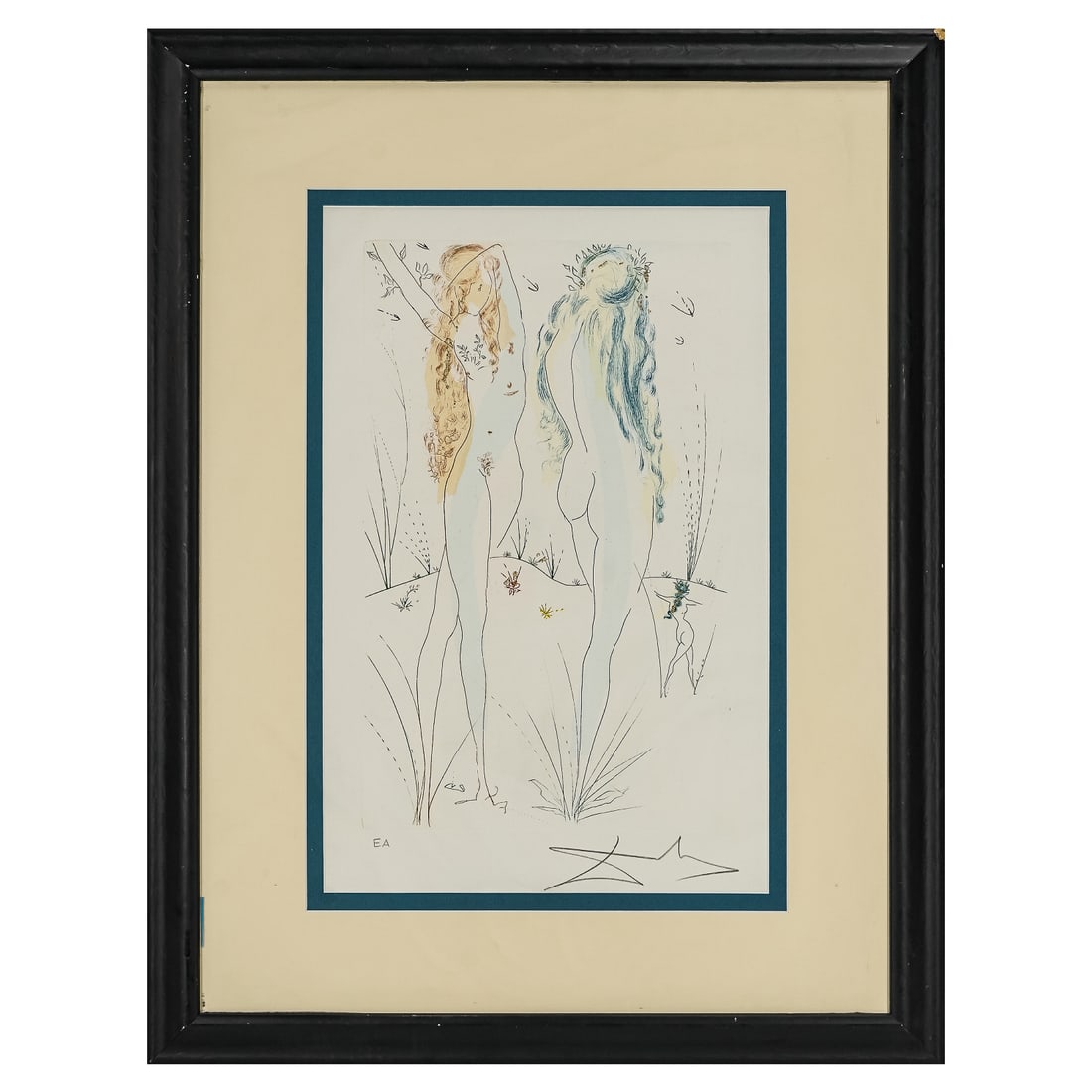 Salvador Dali (SP 1904-1989) Song of Songs -Return O Salumite: Salvador Dali (Spanish 1904-1989) Song of Songs- "Return O' Shulamite" from "Song of Songs" series by Salvador Dali. Hand signed in pencil on the bottom right with an annotation of E.A. on the bottom