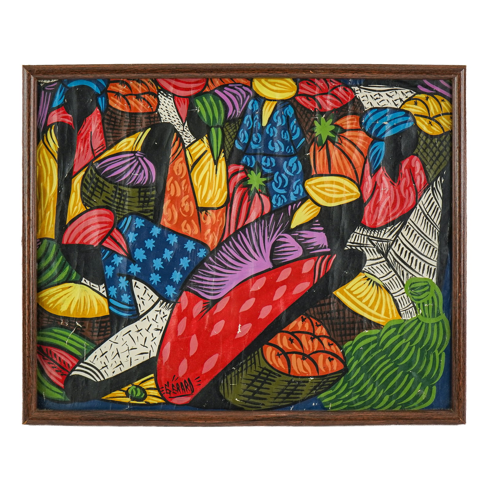 Three Hatian School Folk Paintings - 3