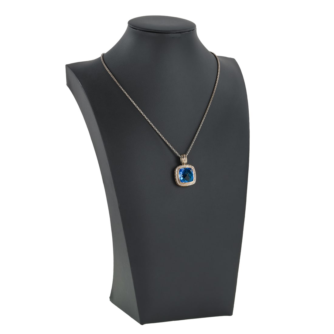 David Yurman Sterling & Diamond Necklace (1 of 1)