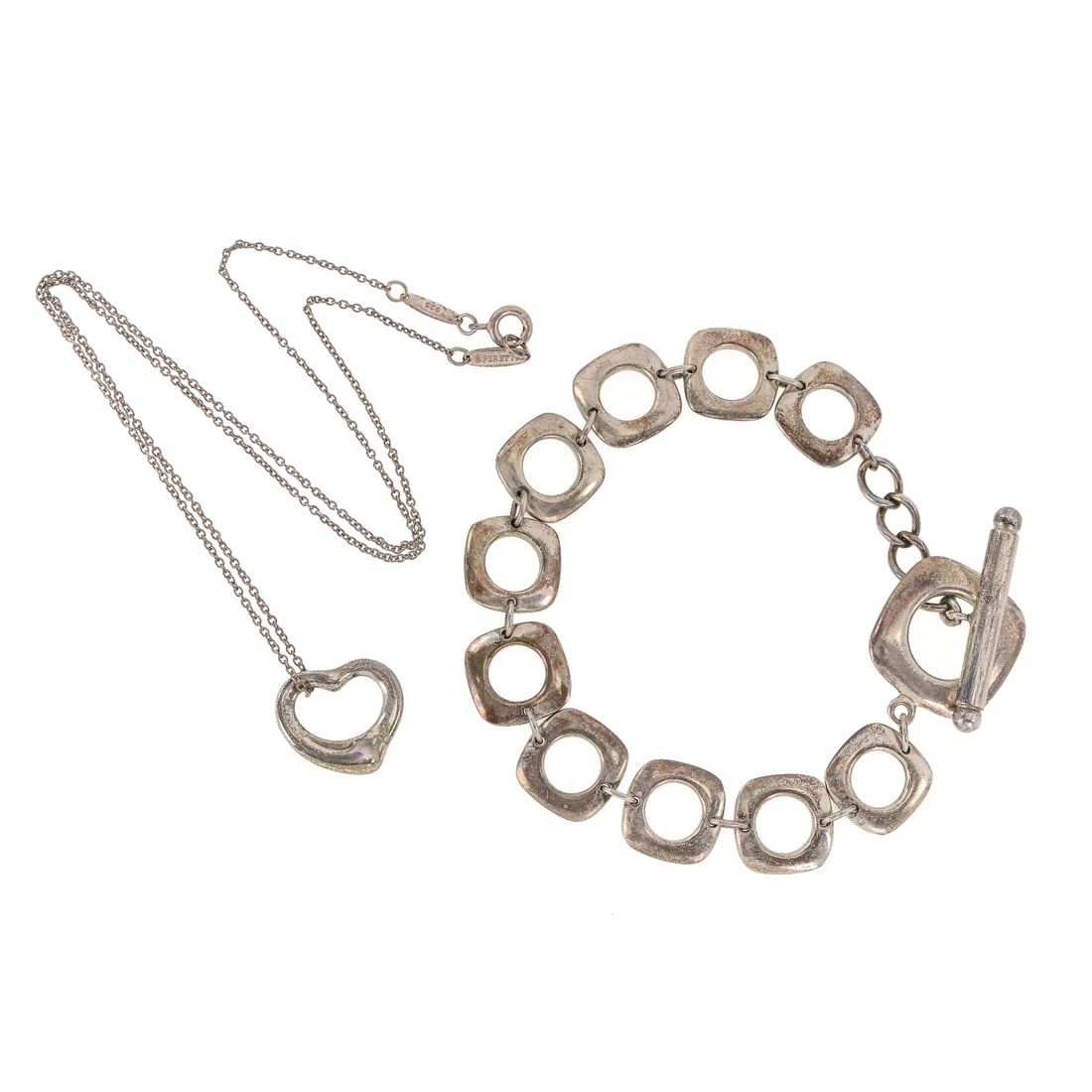 Tiffany Sterling Bracelet & Pendant: Tiffany sterling bracelet and pendant.