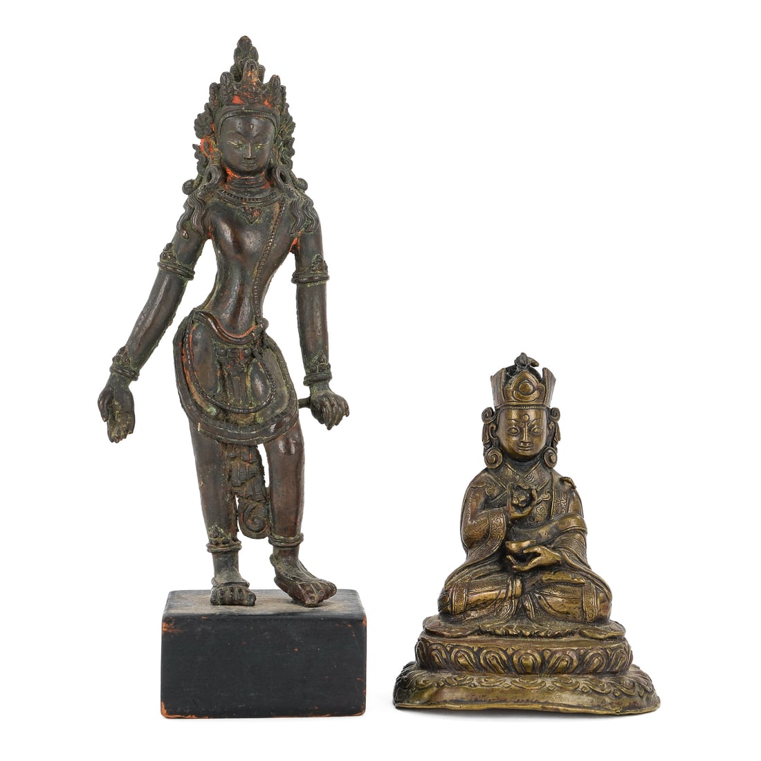 Two Buddhist Bronze Figurines (1 of 1)