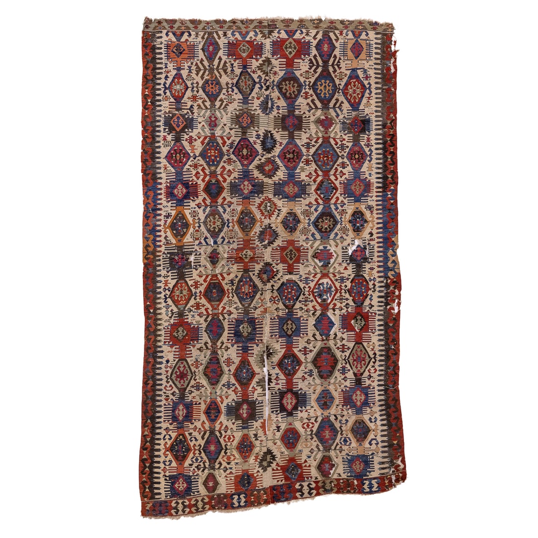 Mid 19th c Kazak Kilim (1 of 7)