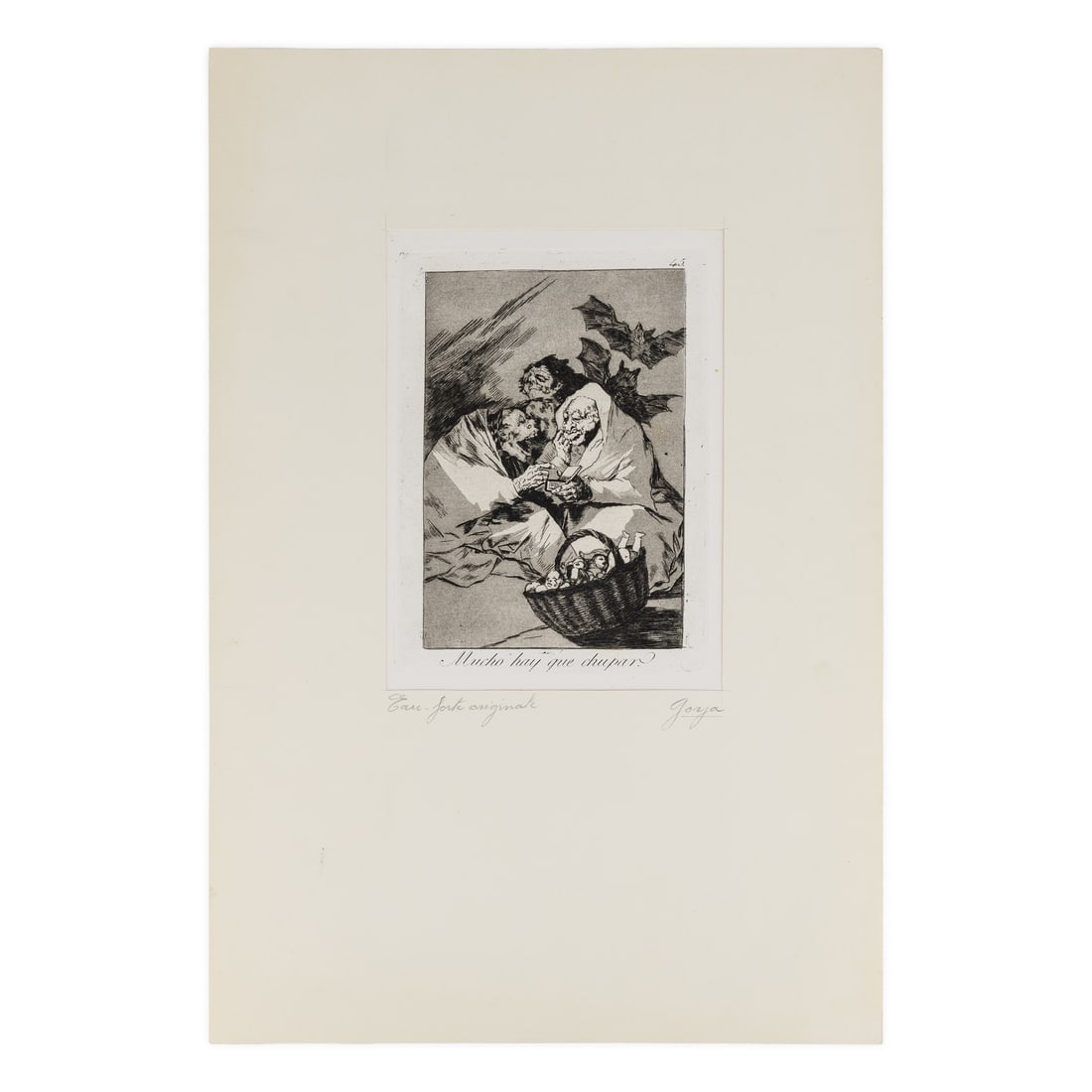 Original Etching, Francisco Goya ( 1746-1828) Mucho hay que chupar (1 of 3)