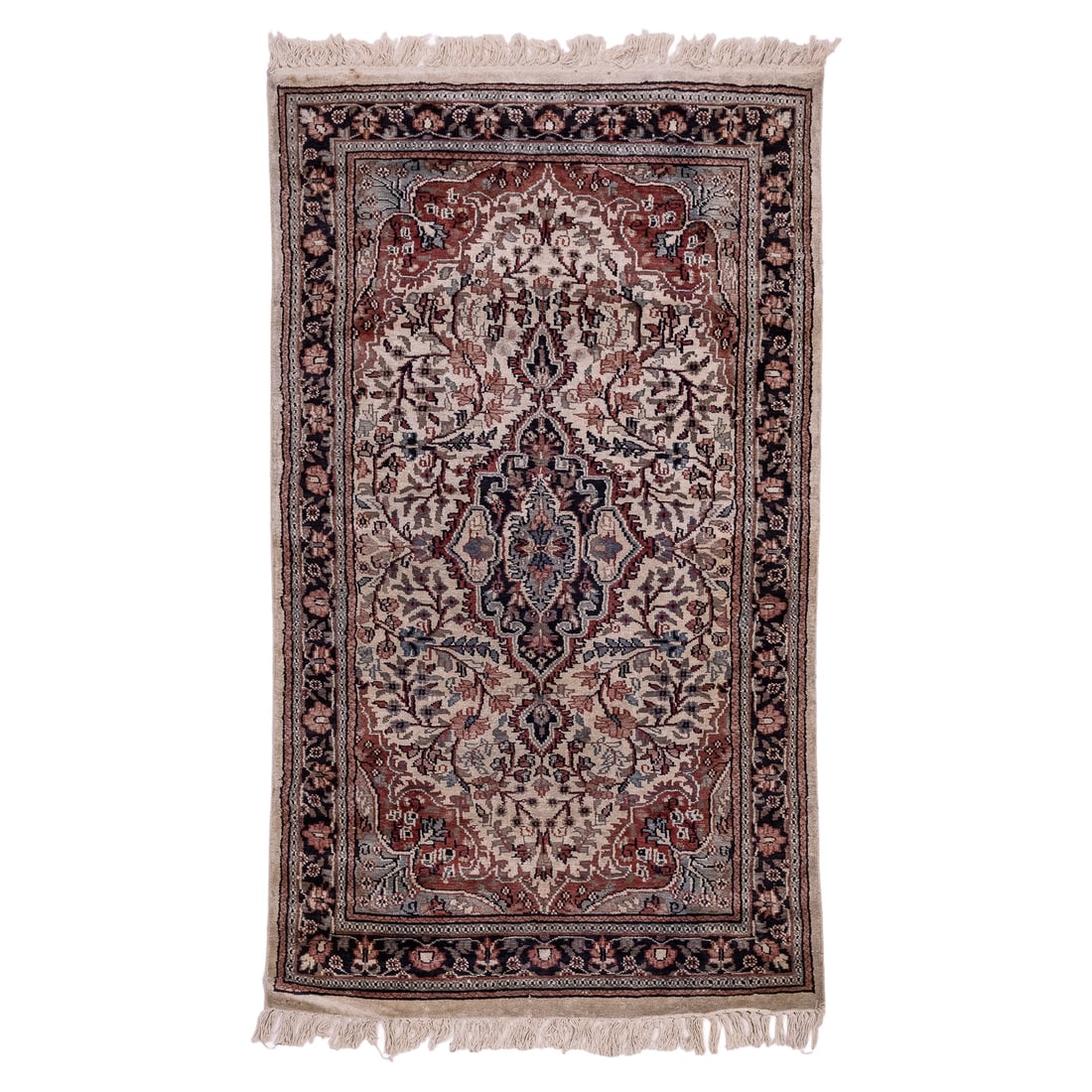 Late 20th c Turkish Area Rug: Late 20th c Turkish area rug, few stains on one edge, otherwise good condition, 3' x 5' 2"