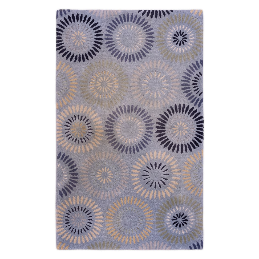 David Kenefick Custom Carpet: David A Kenefick (Hampton Falls, NH) folk art wool cut loop pile rug, 3' x 5'