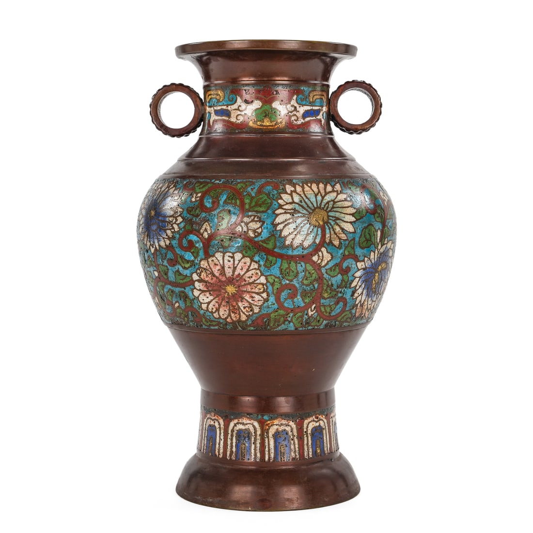 Japanese Champlevé Bronze Vase (1 of 1)