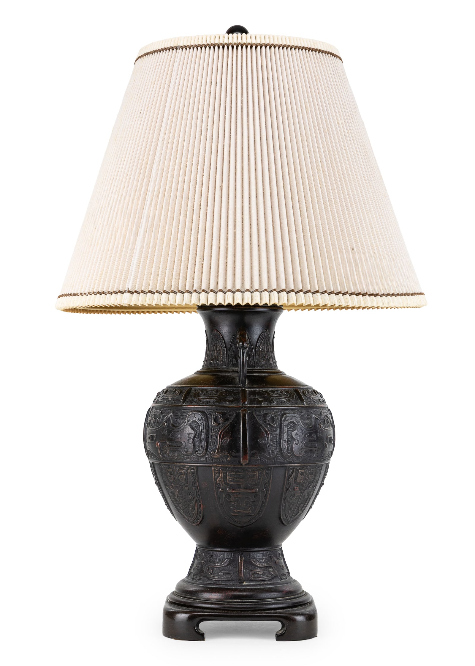 Chinese Bronze Urn/ Table Lamp - 2