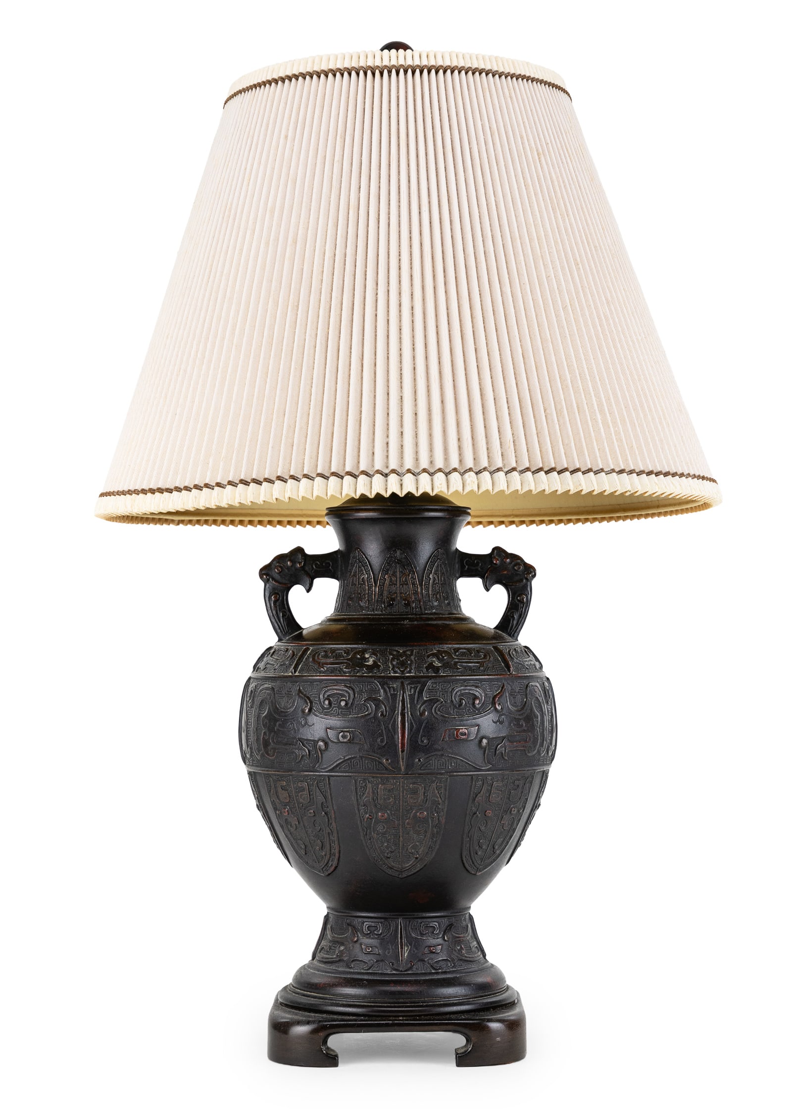 Chinese Bronze Urn/ Table Lamp - 3