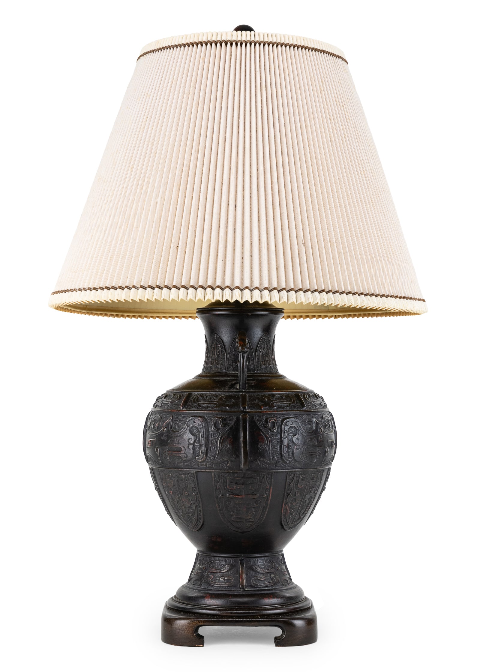 Chinese Bronze Urn/ Table Lamp - 4