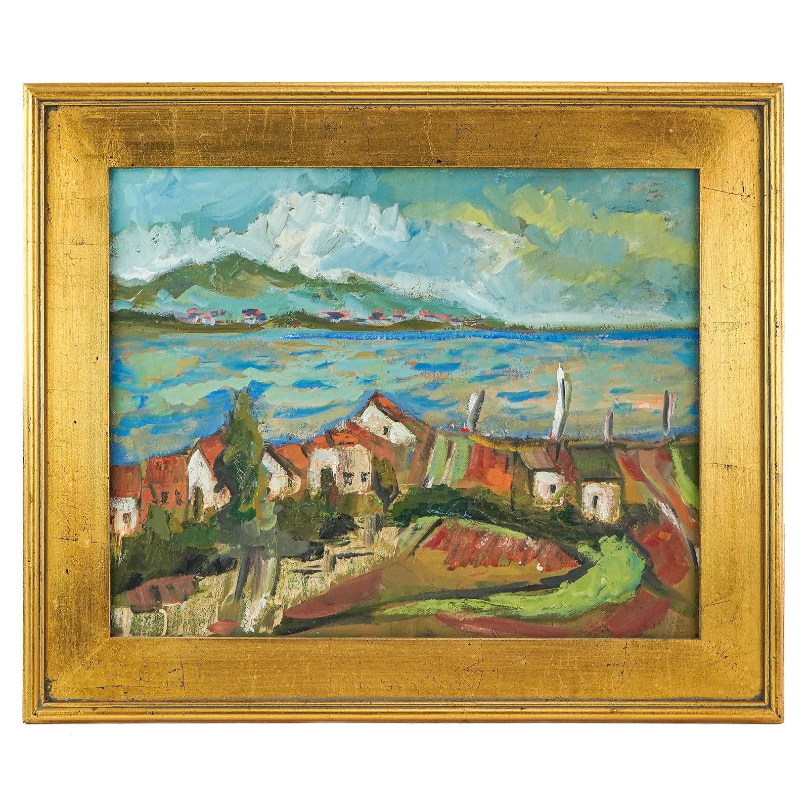Mid Century Maine Coastal Scene signed Blaisdell (1 of 5)