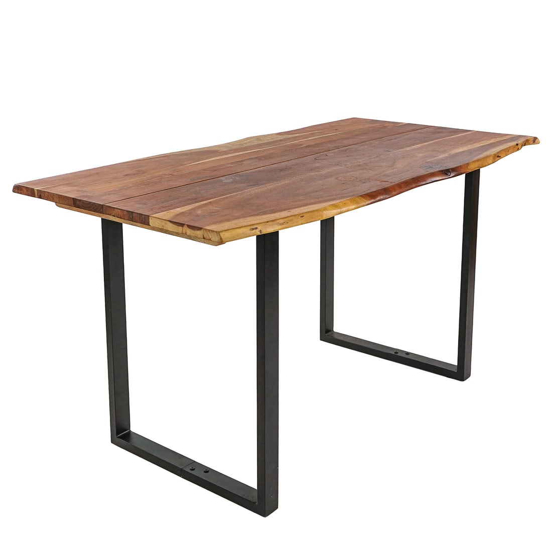 Modern Metal and Walnut table: Modern Metal and Walnut table 29 x 55 x 28"