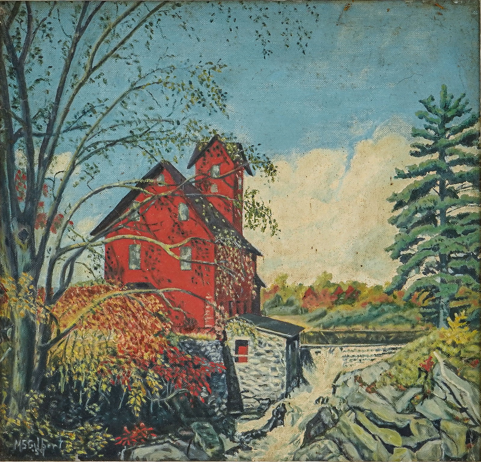 MS Gilford (VT 20th c) Jericho Red Mill - 2