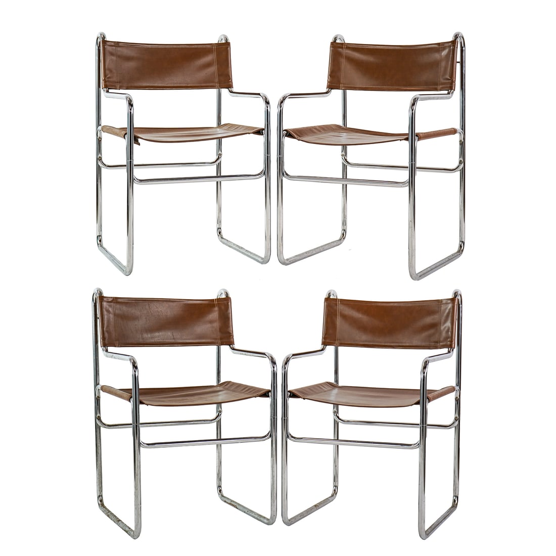 Four Post Modern Tubular Chairs (1 of 3)