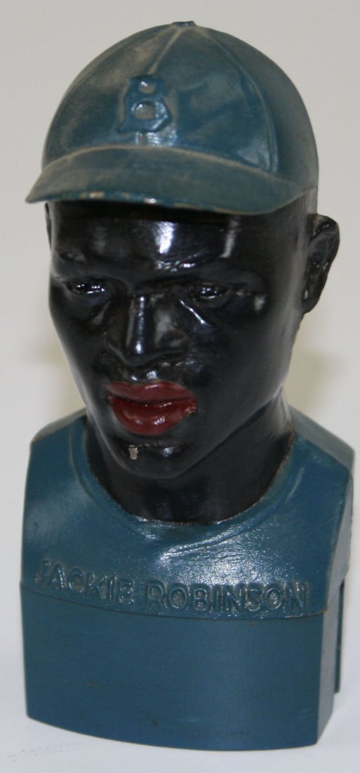Jackie Robinson celluloid candy container " Pettito: Jackie Robinson celluloid candy container " Pettito Studios Hudson Mass" 5 in