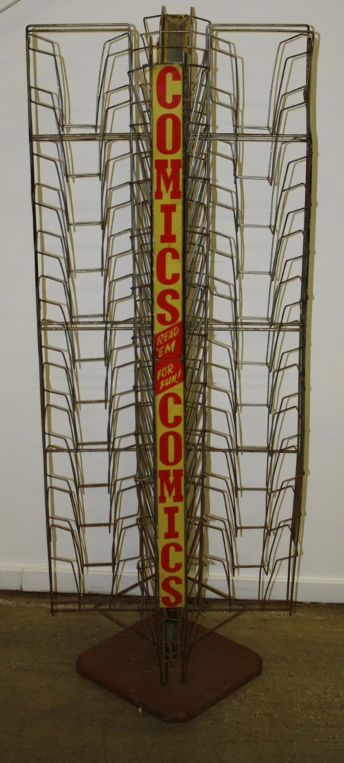 circa 1960 Comic Book rack "Comics Read 'Em For Fun!": circa 1960 Comic Book rack "Comics Read 'Em For Fun!" 60"