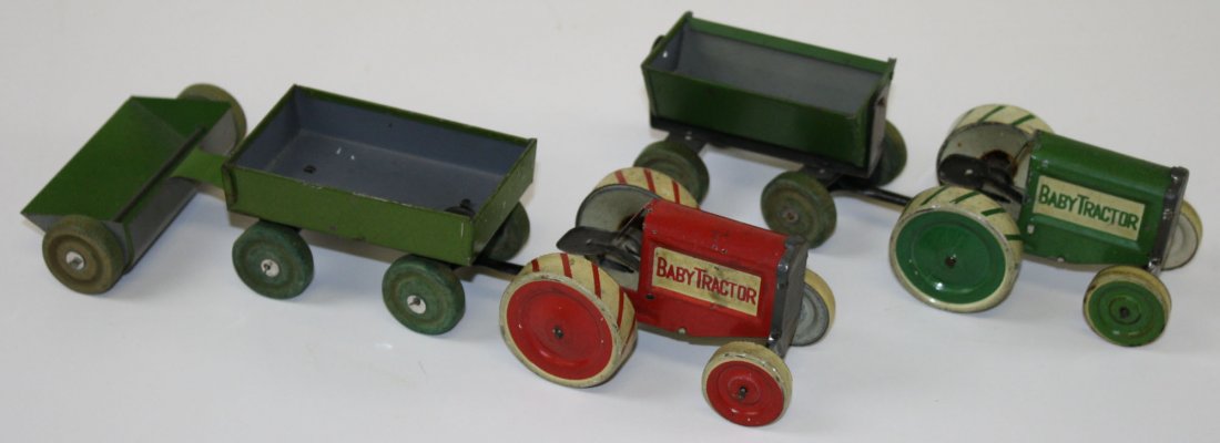 2 Animate Toy Baby Tractors & dump wagons: 2 Animate Toy Baby Tractors & dump wagons