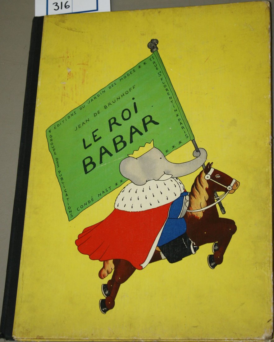 1933 Jean De Brunhoff Le Roi Babar- 1st edition of the: 1933 Jean De Brunhoff Le Roi Babar- 1st edition of the third book in the Babar series