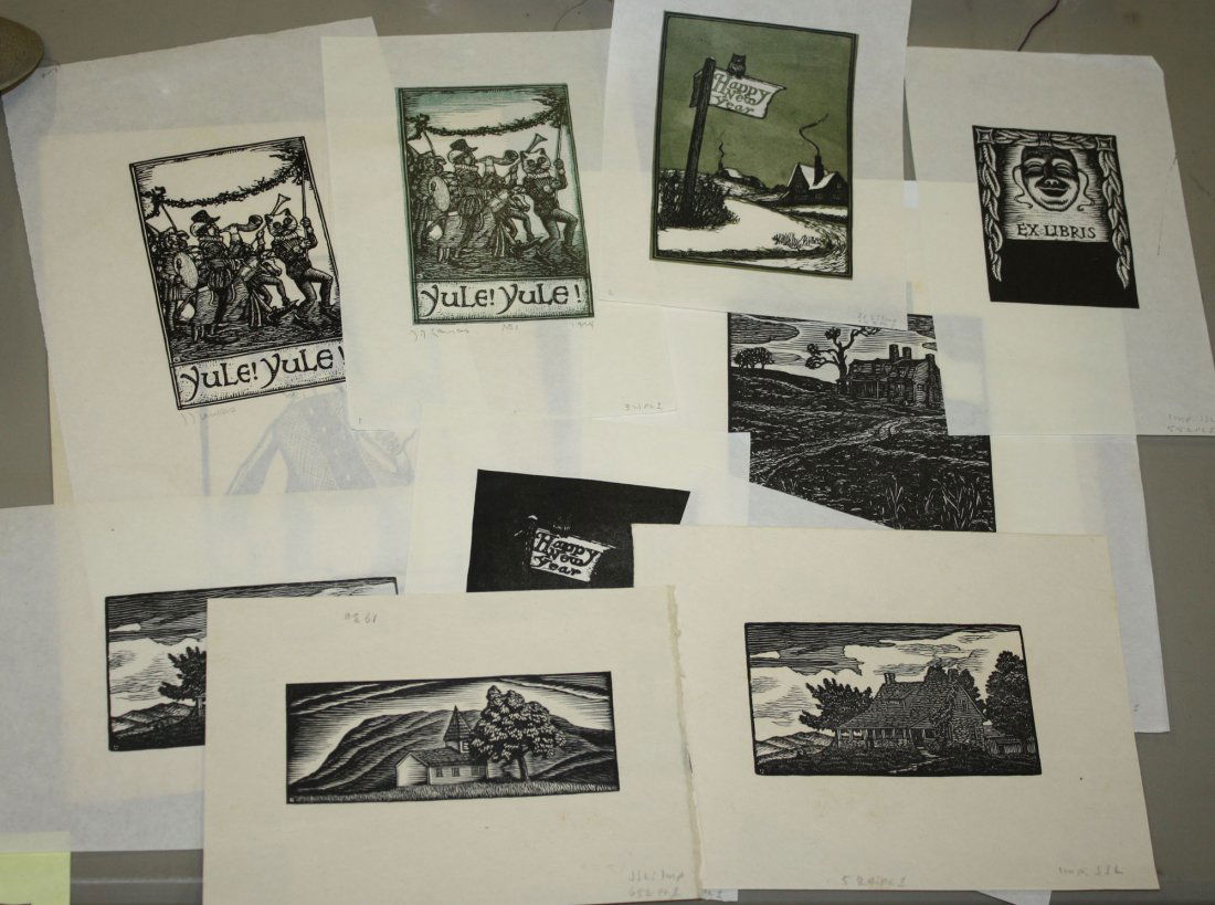 John Julius Lankes (American 1884-1960) nine small: John Julius Lankes (American 1884-1960) nine small woodblocks signed by artist to be sold to benefit the Hood Museum of Art at Dartmouth College