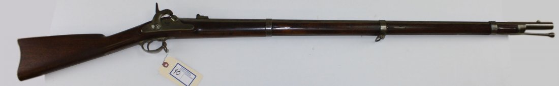 US Springfield .58 cal rifled musket dated 1862 in: US Springfield .58 cal rifled musket dated 1862 in excellent overall condition clear marks near mint inspectors mark JOP no cartouche