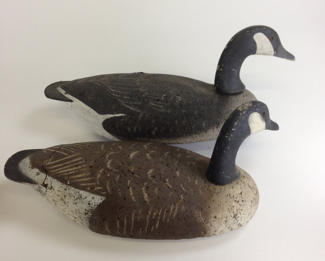 Two L.L. Bean cork body Canada Goose decoys.
