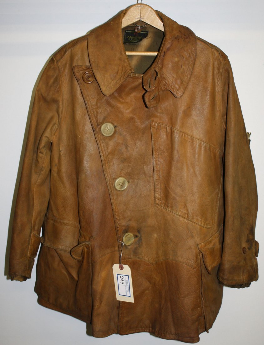 Abercrombie & Fitch leather outdoor coat: Abercrombie & Fitch leather outdoor coat