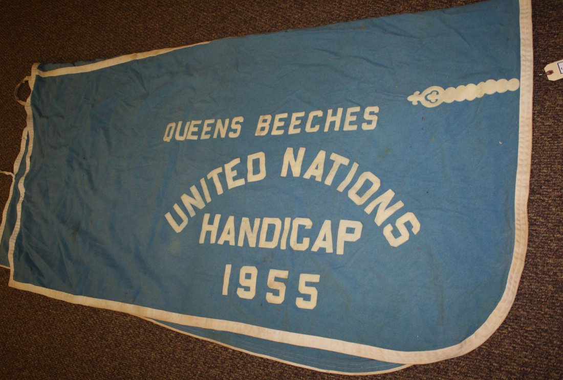1955 Queens Beeches United Nations Handicap dressage: 1955 Queens Beeches United Nations Handicap dressage competition horse blanket