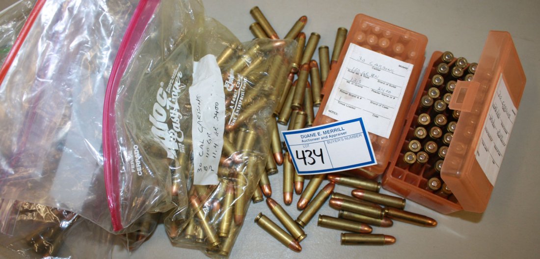 approx 300 rounds of reloaded .30 carbine ammo: approx 300 rounds of reloaded .30 carbine ammo