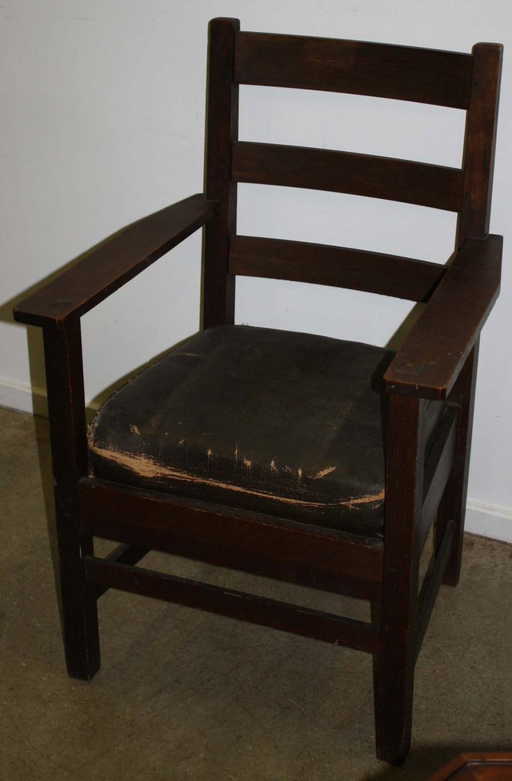 Lifetime Paine Furniture Labeled Mission Oak Arm