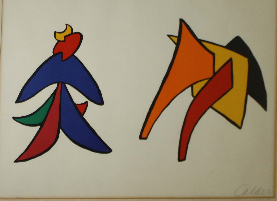 Alexander Calder (Am 1898-1976) Editioned lithograph: Alexander Calder (Am 1898-1976) Editioned lithograph 60/185 signed by artist lower right