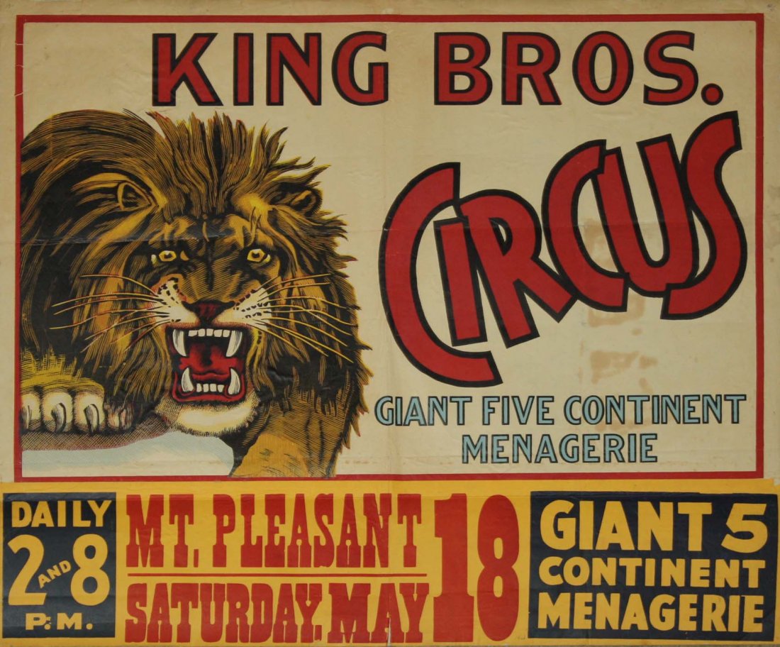 King Bros Circus / Giant Five Continent Menagerie, with (1 of 2)