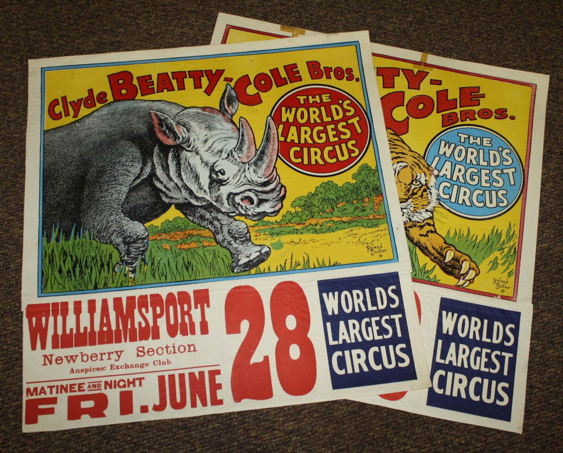 Clyde Beatty - Cole Bros / The World's Largest Circus. (1 of 4)