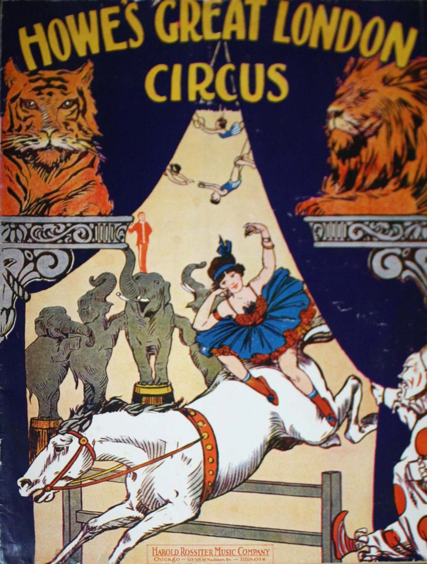 Howe's Great London Circus. Program includes sheet (1 of 5)